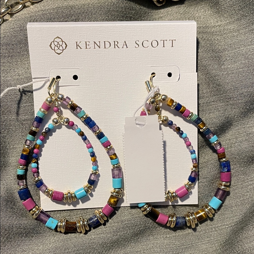Kendra Scott Colorful Beaded Teardrop Earrings